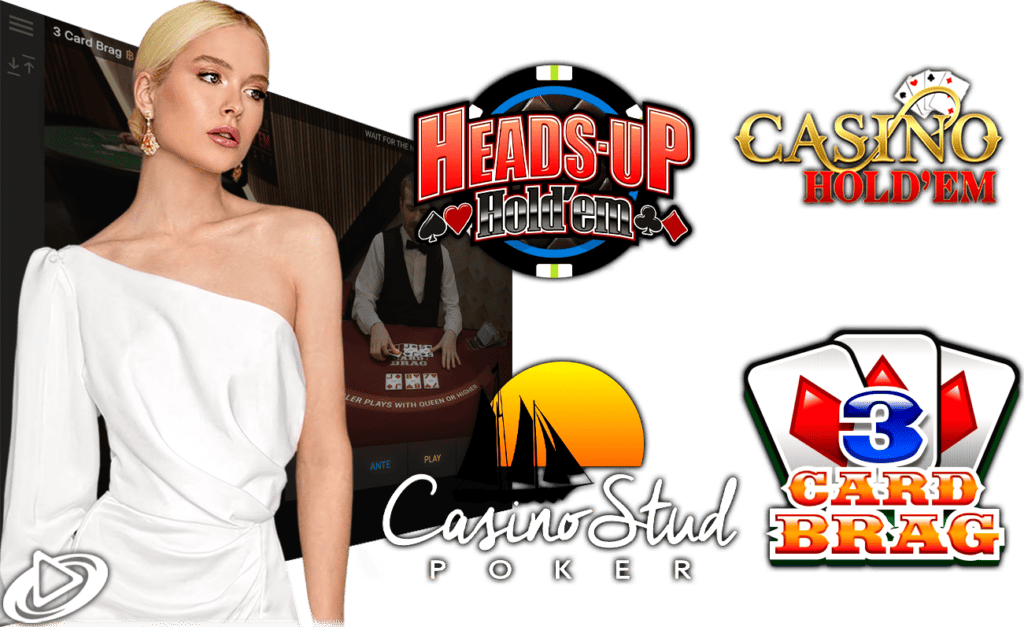 Texas Poker 4 สไตล์ Heads Up Hold'em, Casino Hold'em, Casino Stud, 3 Card Brag เว็บพนัน ระดับเอเชีย 45Plus Online นางแบบ Playtech เพลย์เทค